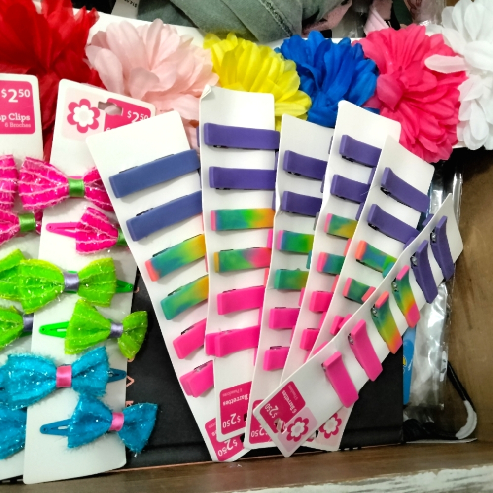 Kids Hair Bow And Clips Set